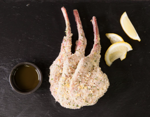 Crumbed frenched lamb cutlets
